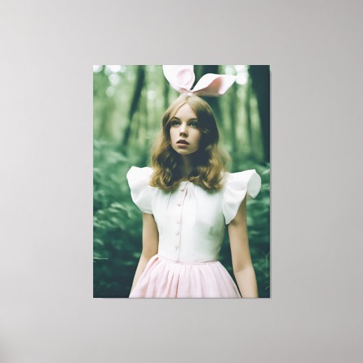 Alice in de mode van het bos Verlopen film mode Canvas Afdruk (Voorkant)