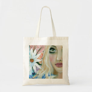 Alice in de tuin van levende bloemen tote bag