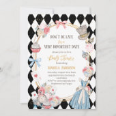 Alice in de waterverf van Wonderland Baby shower Kaart (Voorkant)