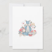 Alice in de waterverf van Wonderland Baby shower Kaart (Achterkant)