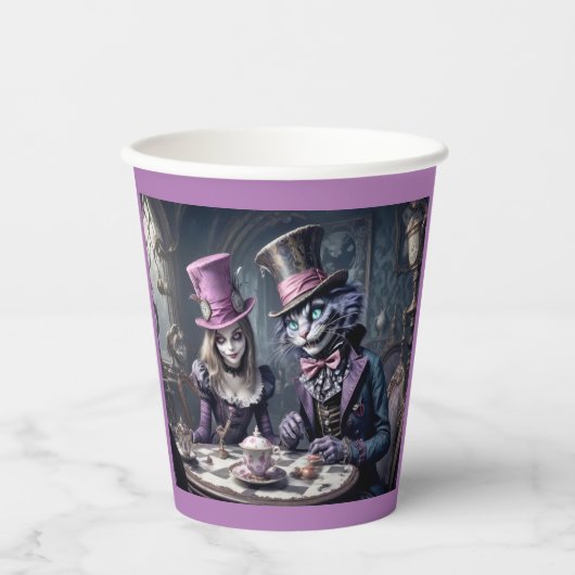 Alice in de Wonderland papieren bekers (Voorkant)