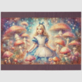 Alice in Dreamy Mushroom Wonderland Decoupage Tissuepapier (Voorkant)