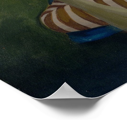 Alice in een Bosch landschap, onderbroede kunst Af Poster (Hoek)