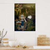 Alice in een Bosch landschap, onderbroede kunst Af Poster (Keuken)