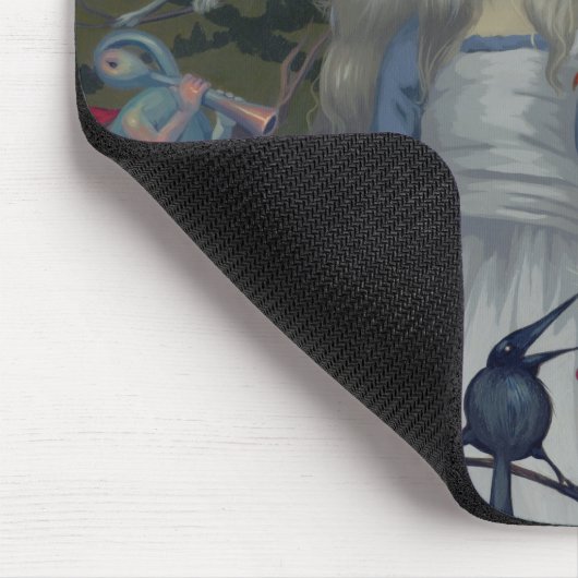 "Alice in een Bosch Wonderland" Mousepad Muismat (Hoek)