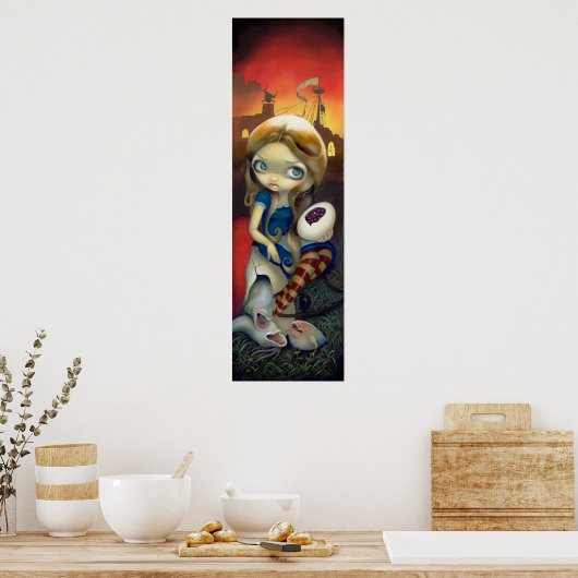 Alice in een Brueghel Vision ART PRINT Wonderland (Keuken)