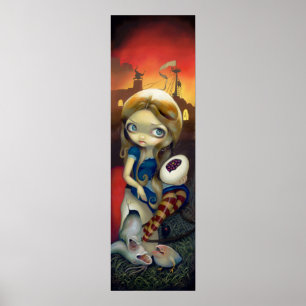 Alice in een Brueghel Vision ART PRINT Wonderland