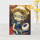 Alice in een Brueghel Vision Wenskaart Kaart (Gele Bloem)