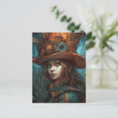 Alice in een hoge hoed briefkaart (Staand voorkant)