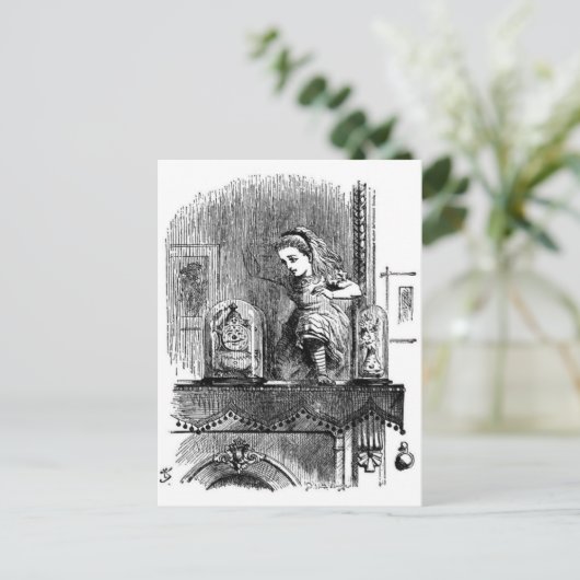 Alice in een Mirror Briefkaart (Staand voorkant)