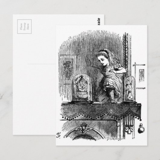 Alice in een Mirror Briefkaart (Voorkant / Achterkant)