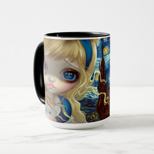 "Alice in een Sterrennacht" Mok (Voorkant links)