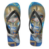 "Alice in een Van Gogh Nocturne" Teenslippers (Voetbed)