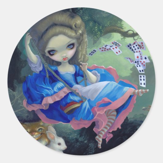 "Alice in Fragonard's Swing" Sticker (Voorkant)