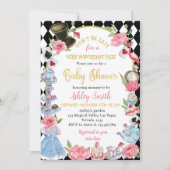 Alice in het Baby shower van Wonderland Kaart (Voorkant)