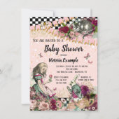 Alice in het Baby shower van Wonderland Kaart (Voorkant)