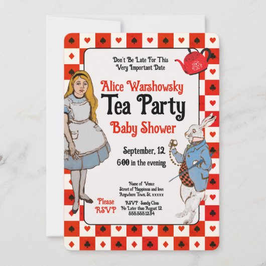 Alice in het Baby shower Wonderland (Voorkant)