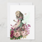 Alice in het Baby shower Wonderland Bedankkaart (Achterkant)