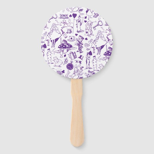 Alice in het Baby shower Wonderland Handwaaier (Achterkant)