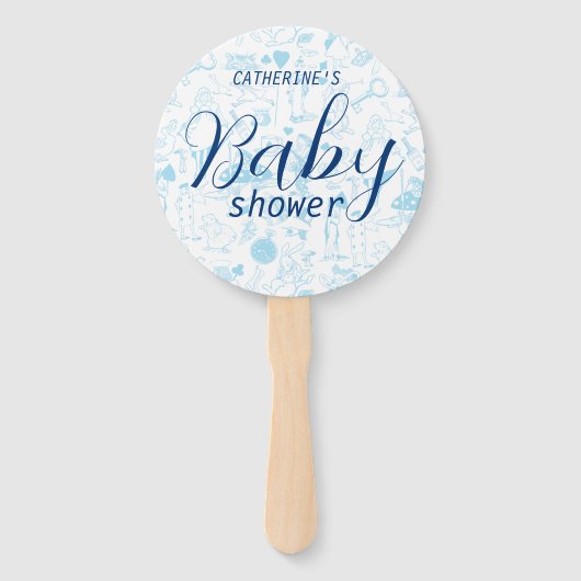 Alice in het Baby shower Wonderland Handwaaier (Voorkant)