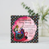 Alice in het Baby shower Wonderland Kaart (Staand voorkant)