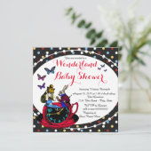  Alice in het Baby shower Wonderland Kaart (Staand voorkant)