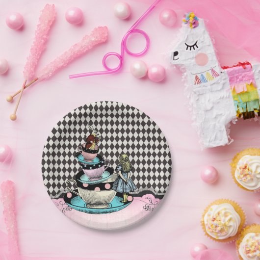  Alice in het Baby shower Wonderland Papieren Bordje (Feest)