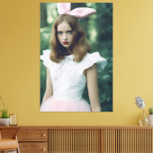 Alice in het bos Mode Verlopen Film Foto Canvas Afdruk (Insitu (Woonkamer))