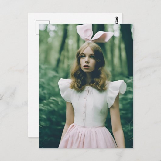 Alice in het bos Mode Verlopen Film Mode Briefkaart (Voorkant / Achterkant)