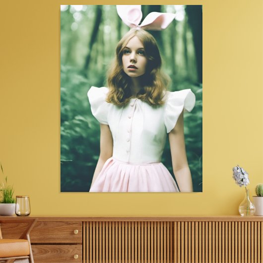 Alice in het bos Mode Verlopen Film Mode Canvas Afdruk (Insitu (Woonkamer))