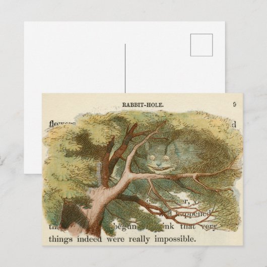 Alice in het Briefkaart Wonderland (Voorkant / Achterkant)