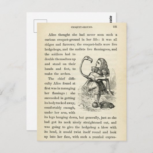 Alice in het Briefkaart Wonderland (Voorkant / Achterkant)