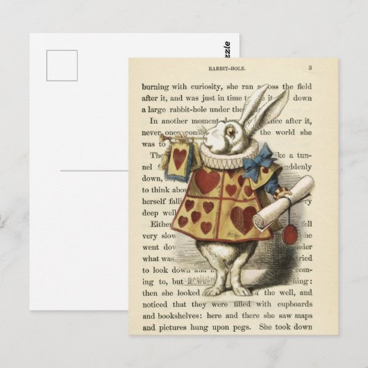 Alice in het Briefkaart Wonderland (Voorkant / Achterkant)