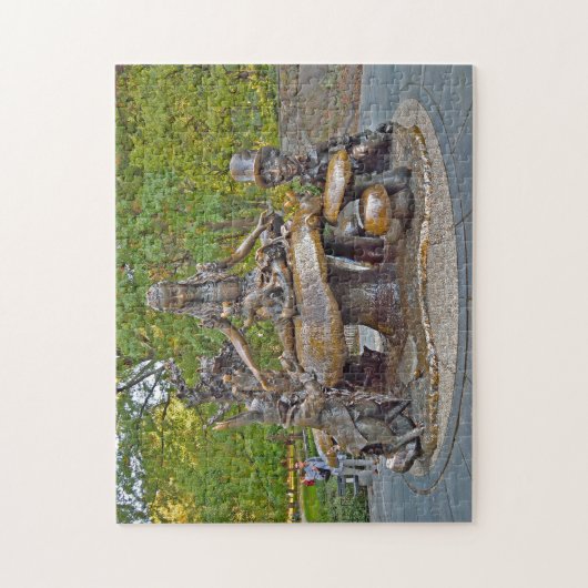 Alice in het centrale park van Wonderland. Legpuzzel (Verticaal)
