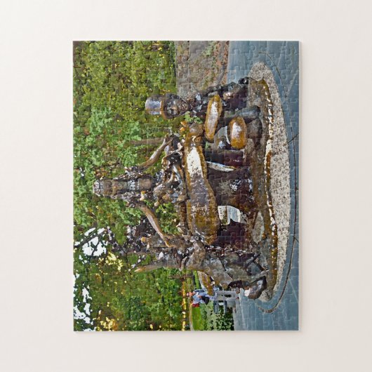 Alice in het centrale park van Wonderland. Legpuzzel (Verticaal)