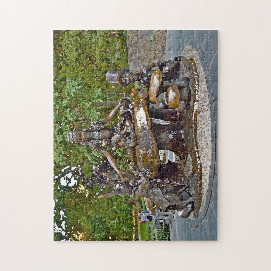 Alice in het centrale park van Wonderland. Legpuzzel (Verticaal)