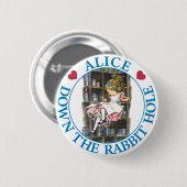 ALICE IN HET KONIJNENGAT RONDE BUTTON 5,7 CM (Voorkant /achterkant)