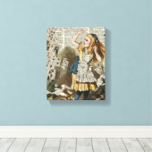 Alice in het sprookjesland canvas afdruk (Insitu (Houten vloer))
