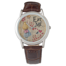 Alice in het Sprookjesland eet me Muffin Horloge