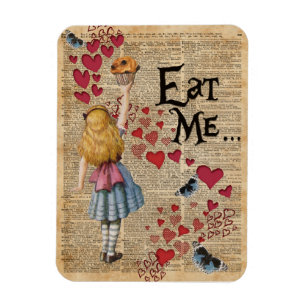 Alice in het Sprookjesland eet me Muffin Magneet