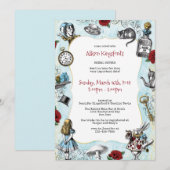  Alice in het Vrijgezellenfeest Wonderland Kaart (Voorkant / Achterkant)