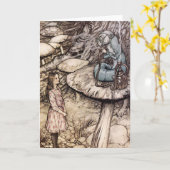 Alice in het Wenskaart van Caterpillar van het Kaart (Gele Bloem)