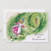 Alice in het Wonderland Baby shower is niet te laa Kaart (Voorkant)