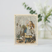 Alice in het wonderland briefkaart (Staand voorkant)