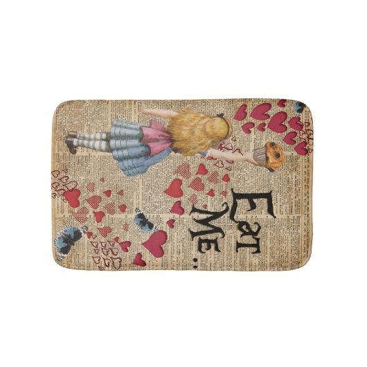 Alice in het Wonderland eet me Muffin Badmat (Voorkant)
