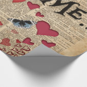 Alice in het Wonderland eet me Muffin Cadeaupapier (Hoek)