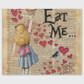 Alice in het Wonderland eet me Muffin Cadeaupapier (Vlak)