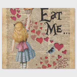 Alice in het Wonderland eet me Muffin Cadeaupapier