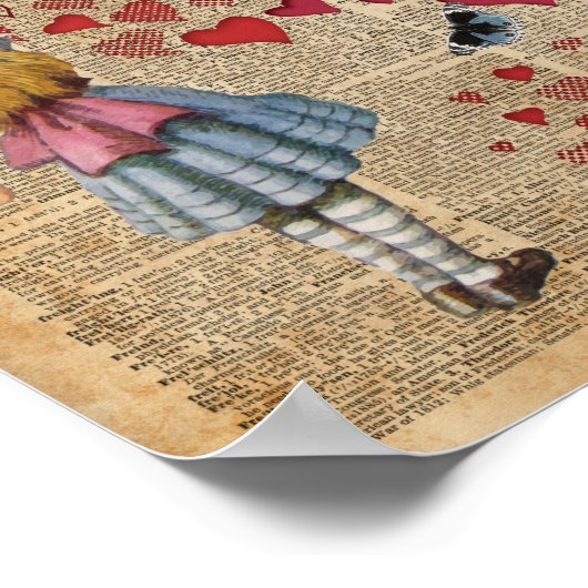 Alice in het Wonderland eet me Muffin Poster (Hoek)