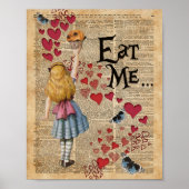 Alice in het Wonderland eet me Muffin Poster (Voorkant)